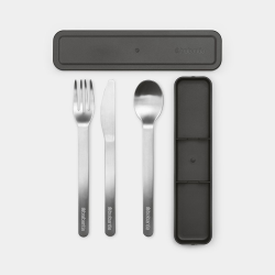 SET 3 POSATE GRIGIO SCURO MAKE & TAKE BRABANTIA