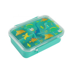 LUNCH BOX DINO CON DIVISORIO FORCHETTA E CUCCHIAIO