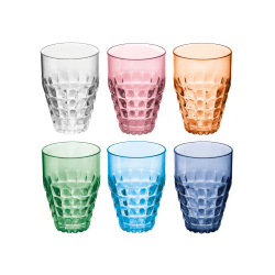 SET 6 BICCHIERI BASSI COLORI ASSORTITI TIFFANY  GUZZINI