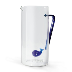 CARAFFA VETRO BOROSILICATO 1,2 L DECORO BALENA