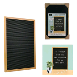 LAVAGNA LETTER BOARD 32X47CM CON CORNICE IN LEGNO 150 LETTERE