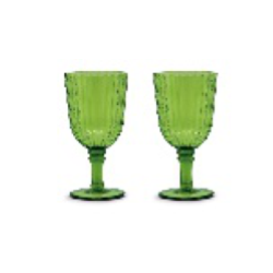 SET 2 CALICI IN ACRILICO 460 ML VERDE